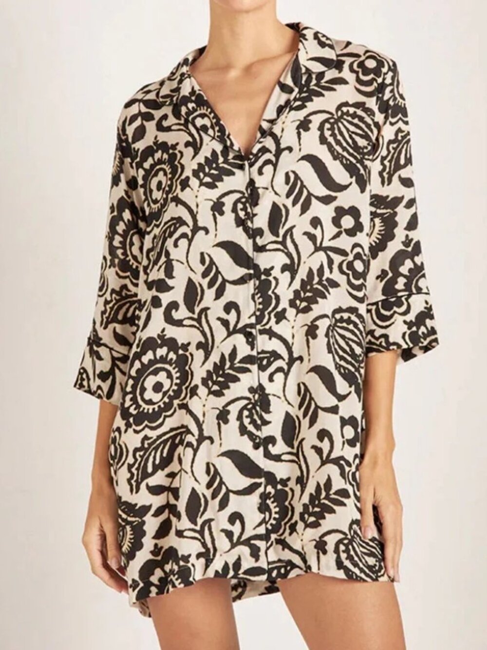 NWT TOUCHE COLLECTION Cover Up Dress in Floral Print Size M